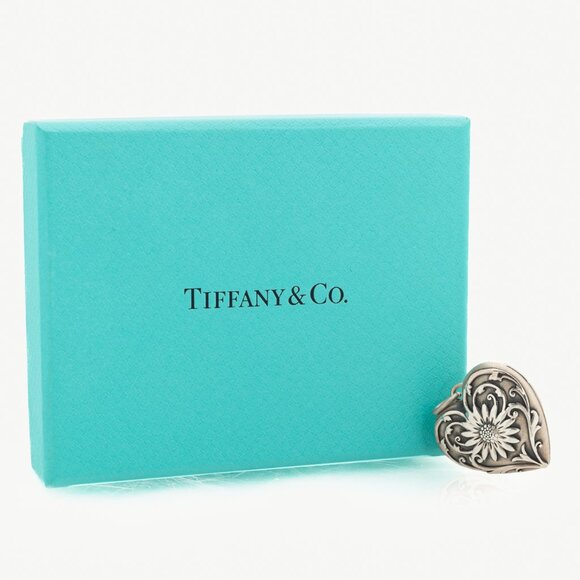 Tiffany & Co. Ziegfield Sterling Silver Heart Locket Pendant - Picture 5 of 5